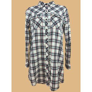 Girl Krazy By Krazy Kat Plaid Long Sleeve Tunic Small